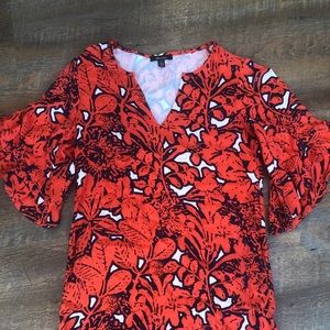 Ella Moss red and blue patterned dress